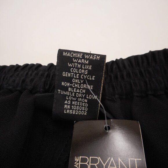 NEW Lane Bryant Women's size 14/16 Pull-on Pants Black Satin Trim Drawstring NWT - Picture 7 of 11